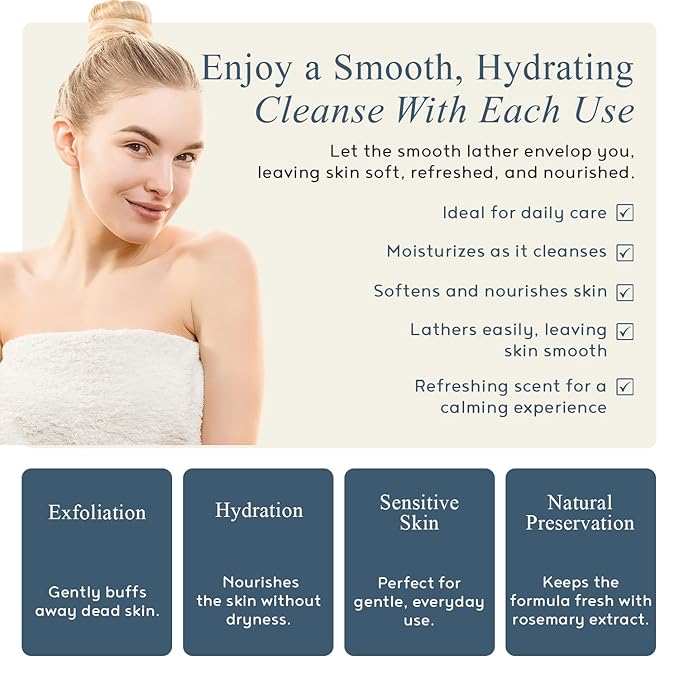 Soothe Bar Gentle Oat & Coconut Exfoliating Bar Soap for Skin Care with Warm Clove Aroma | Naturally Colored, Soft, Hydrating Cleanse Natural Soap Bar | Ultramarine Blue 4 Oz