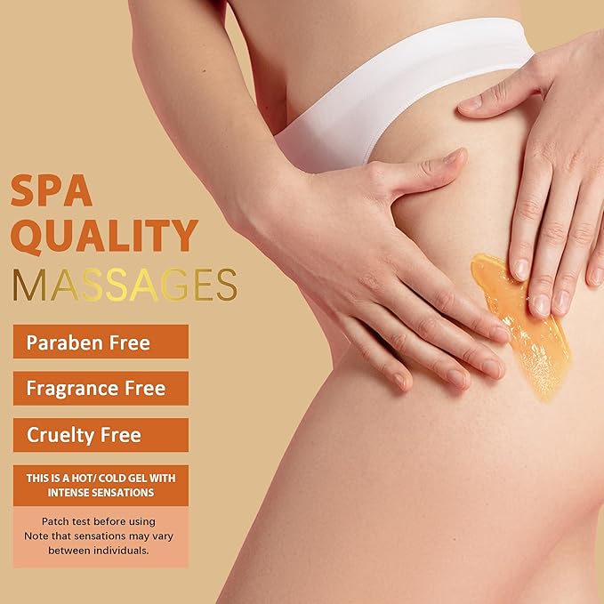Hot Caffeine Conductive Gel for Body Sculpting Machine, Massage Gel for Body Slimming, Skin Firming & Lifting, Tighten Arms, Tummy, Butt, Thighs for Women and Men, with Capsicum Resin Help Fat Burning