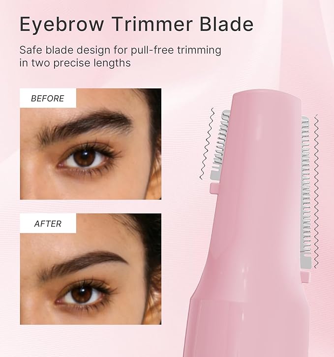 TOUCHBeauty Hair Trimmer for Face Eyebrow Nose Ear Body Hair Trimming, All in ONE Hair Remover for Women & Men Dual Blades Shaver Battery Powered TB-1458