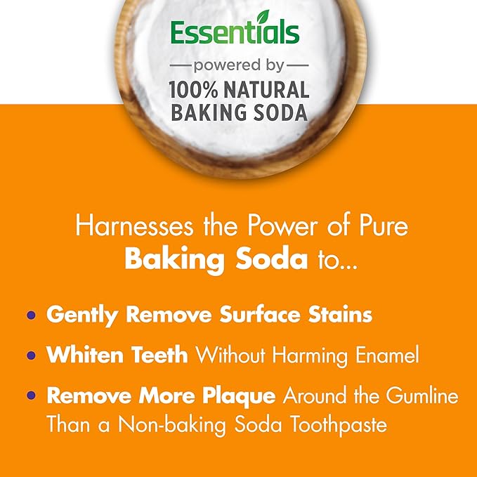 ARM & HAMMER Essentials Fluoride-Free Toothpaste, Whitening + Activated Charcoal Toothpaste, 4 Pack of 4.3oz Tubes, Clean Mint, 100% Natural Baking Soda