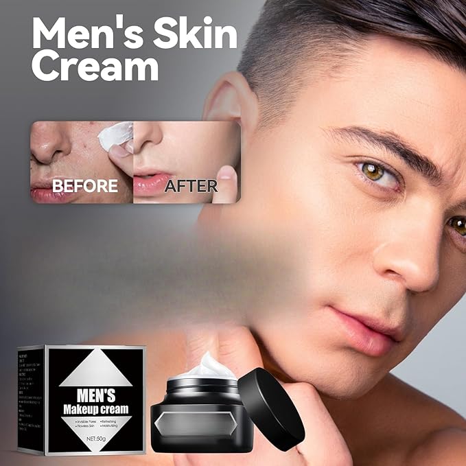 Men's Face Cream Moisturizer, Men's Makeup Concealer Cream, Hydrating and Moisturizing Lazy Beauty Face Cream for Men