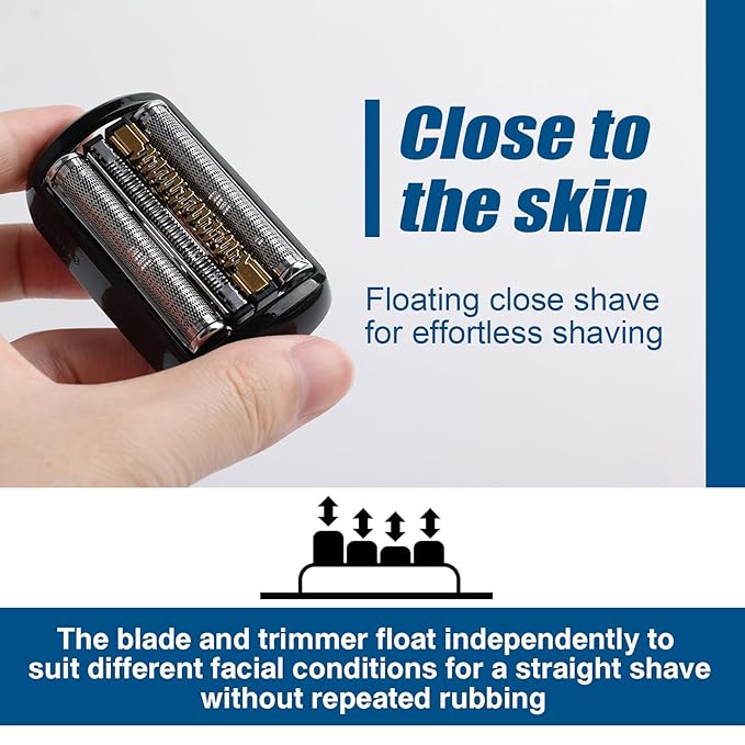 92B Series 9 Electric Shaver Replacement Head Accessories for Braun S9 Foil & Cutter Razor Heads – Foil & Cutter for S9 9290cc/9370cc/9390cc, Close Shave & Hypoallergenic, Wet/Dry Use