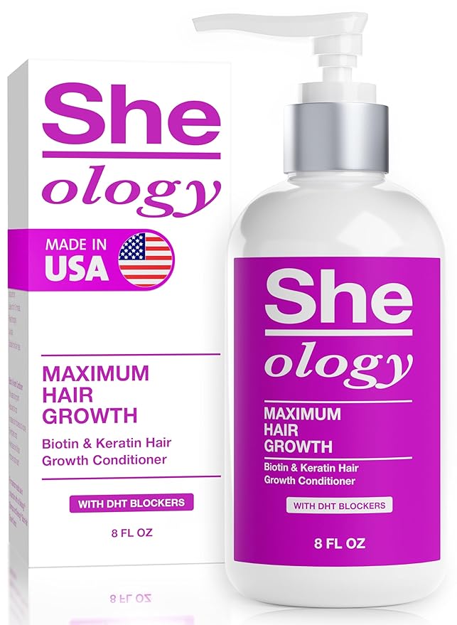 Sheology Maximum Growth & Thickening Conditioner for Women - Natural DHT Blockers with Biotin, Keratin and Saw Palmetto - Reduce Hair Loss - For Growth and Thickening - Made in USA