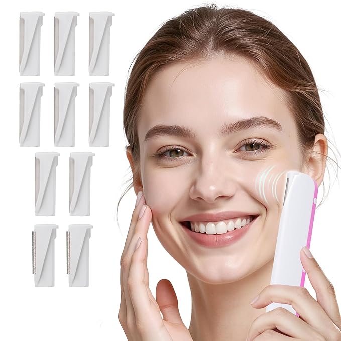 Sonic Dermaplaning Facial Hair Remover for Women, Gentle Peach Fuzz Removal Tool, Precision Control, Safe for Sensitive Skin, Portable & Rechargeable At-Home Skincare (Cameo Pink)