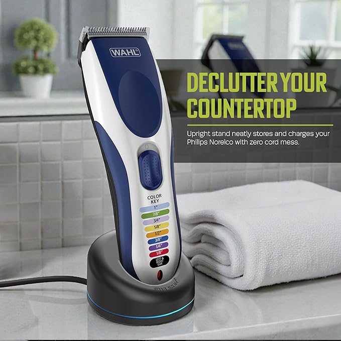 Replacement Charger for Wahl Color Pro Cordless Clipper & Trimmer (Model 9649P), Charging Dock Base with Light Indicator, USB Powered (Black)