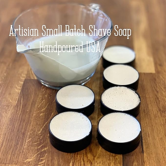 MNSC Bay Rum Artisan Small Batch Shave Soap for a Naturally Better Shave - Smooth Shave, Hypoallergenic, Prevent Nicks, Cuts, and Razor Burn, Handcrafted in USA, All-Natural, Plant-Derived