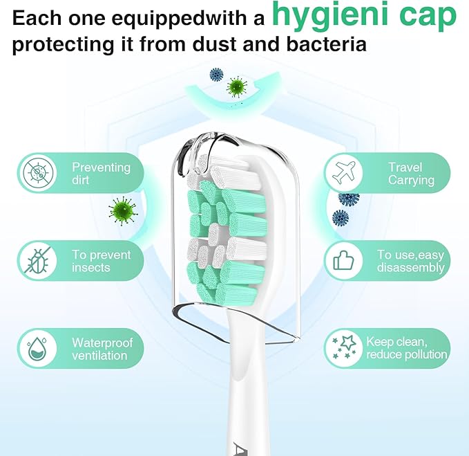 Aoremon Replacement Heads for Philips Sonicare C2 C1-4Pcs Brush Heads Compatible with All Phillips Sonicare Click-on Eltectric Toothbrush Model