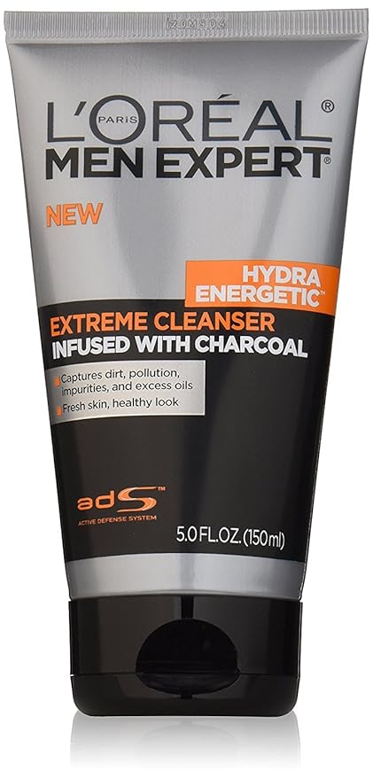 L'Oreal Paris Men Expert Charcoal Facial Cleanser & Anti-Wrinkle & Firming Face Moisturizer Gift Set (Set of 2)
