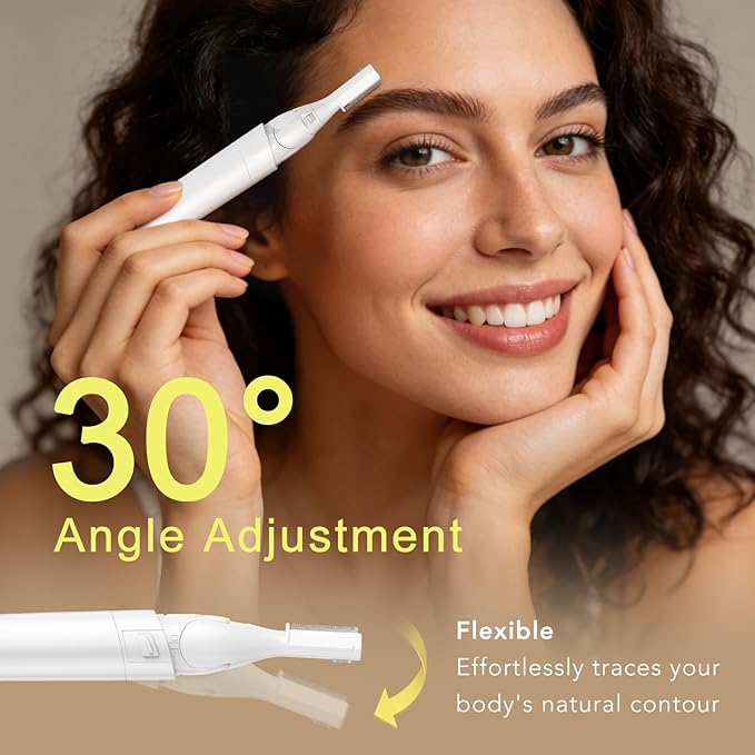 GAERUO Eyebrow Trimmer,Electric Eyebrow Razor for Women,Painless Facial Hair Remover for Face Lips Armpit Leg Body,Battery-Operate