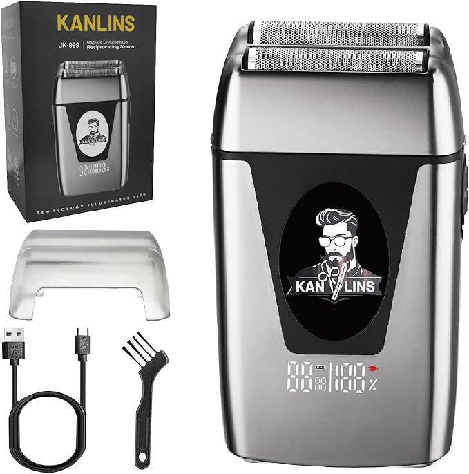 Electric Foil Shavers for Men, Brushless high-Speed Motor Electric Razor, Bald Head Shavers, Face Shaving Beard Trimmer with LCD Display