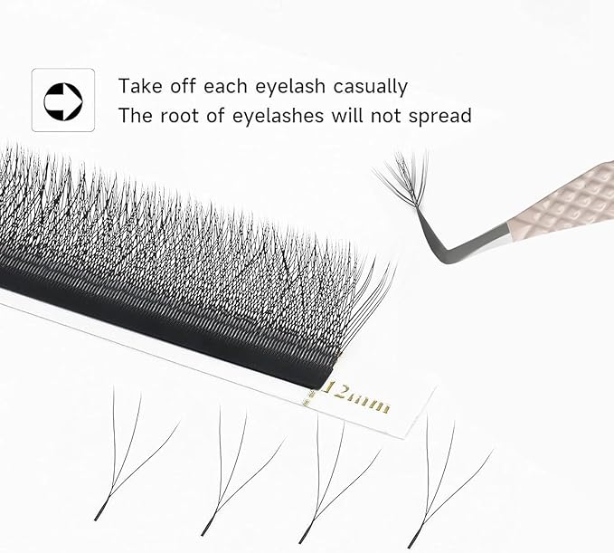 Lash Tweezers - Stainless Steel Fiber Tip Eyelash Tweezers (Set of 4) - Diamond Grip Professional Lash Tweezers for Eyelash Extensions (Beige)