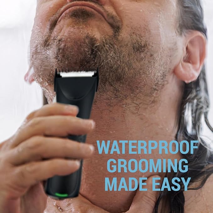 Pursonic Mario Lopez Wireless Beard Trimmer for Men, Body Hair Trimmer & Shaver with LED Light – Beard Shaver for Men MLTCA40 Precision Grooming, Black