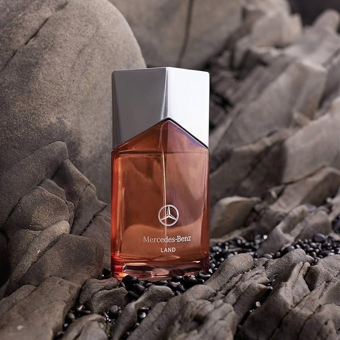 Mercedes Benz Land Eau De Parfum Spray for Men - 3.4 Fl Oz - Luxury Long Lasting Fragrance with Notes Of Patchouli, Tonka bean & Rosemary - Cologne for Men