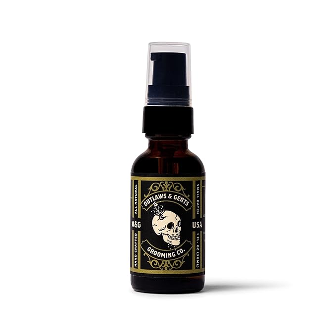 Outlaws & Gents Grooming Co Grooming Oil - All-Natural Beard and Hair Oil for Men - Moisturizes and Softens Hair, Reduces Itchiness and Flakiness (Pine & Cedar)