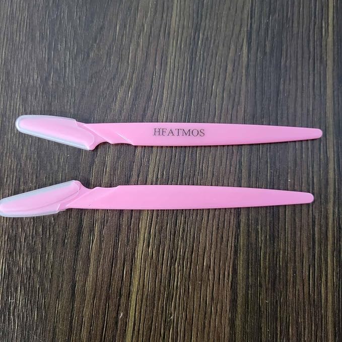 12 Pcs Eyebrow Razors, Face Razors Multipurpose, Exfoliating Dermaplaning Tools, Eyebrow Trimmers Shaver with Protective Cover, Facial Hair Removal for Women Men Body Use (Pink)