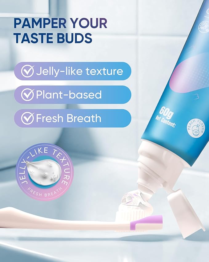 BodyAccel Tongue Cleaner Gel with Tongue Brush – Fresh Breath Oral Care Kit – Tongue Scraper Gel Set for Bad Breath Removal, Maintain Oral Health
