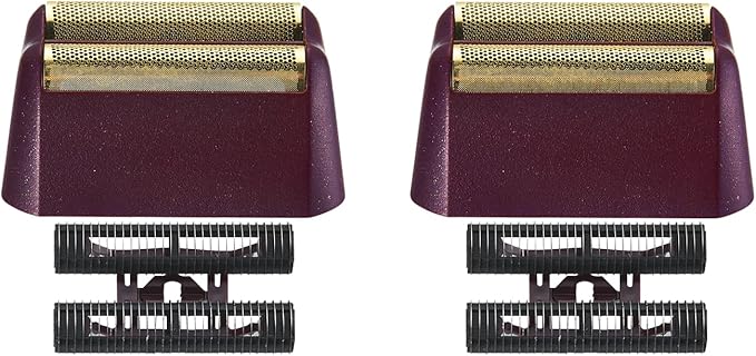 2 Pack Professional 5 Star Series Finale Shaver Replacement Foil and Cutter Bar Assembly Compatible with wahl Shaver Foil 7031-100, 7043-100 Super Close Shaving Replacement Heads (red)