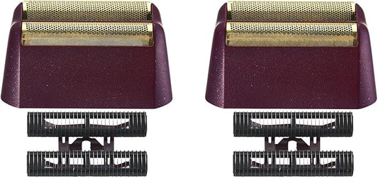 2 Pack Professional 5 Star Series Finale Shaver Replacement Foil and Cutter Bar Assembly Compatible with wahl Shaver Foil 7031-100, 7043-100 Super Close Shaving Replacement Heads (red)