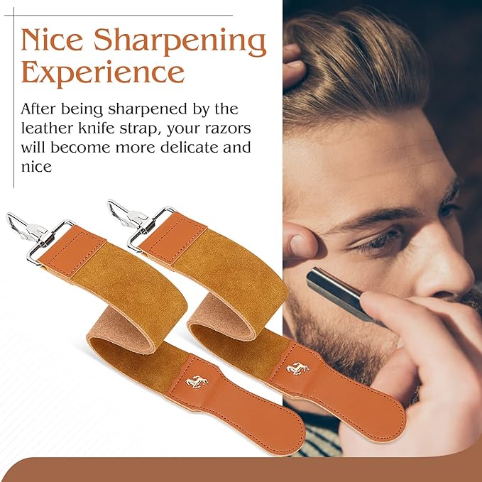 Straight Razor Strop Leather Sharpening Strap Barber Leather