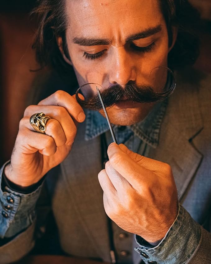 Handcrafted Steel Death Grip Mustache Comb For Handlebar Moustaches Pompadours Beards & Other Men's Hairstyles Silver Metalic