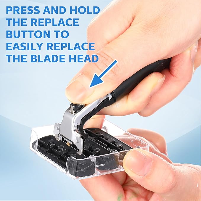34 Pcs Refillable 6-blade Disposable Razors for Men Set Sensitive Skin Razors Shaving Kit for a Smooth and Comfortable Shave, 2 Handle and 32 Cartridges