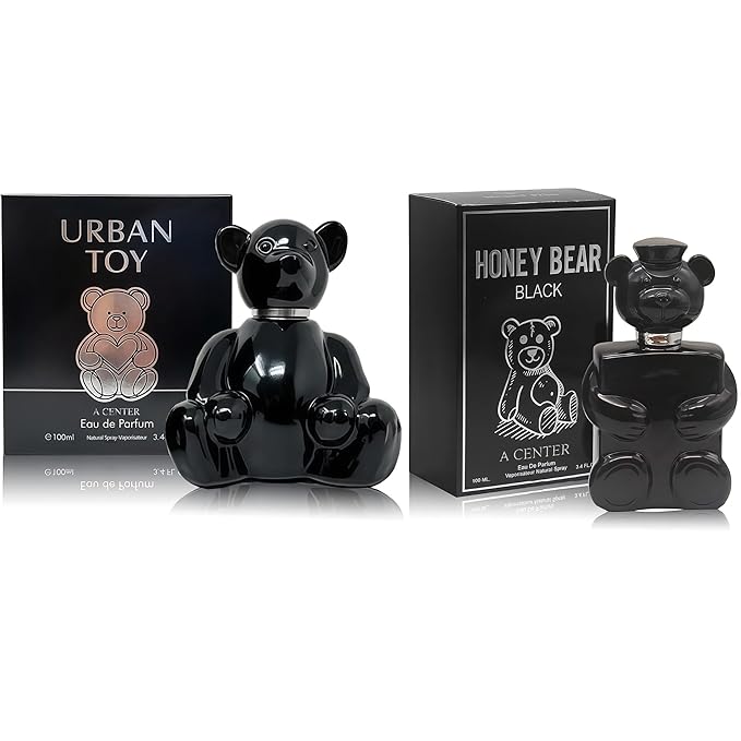 Men's Cologne Gift Set Pack of 2 Urban Toy & Honey Black- 3.4 Fl Oz Each | Amber Floral & Vanilla Leather Fragrance | Eau de Toilette Duo for Daily & Special Occasions