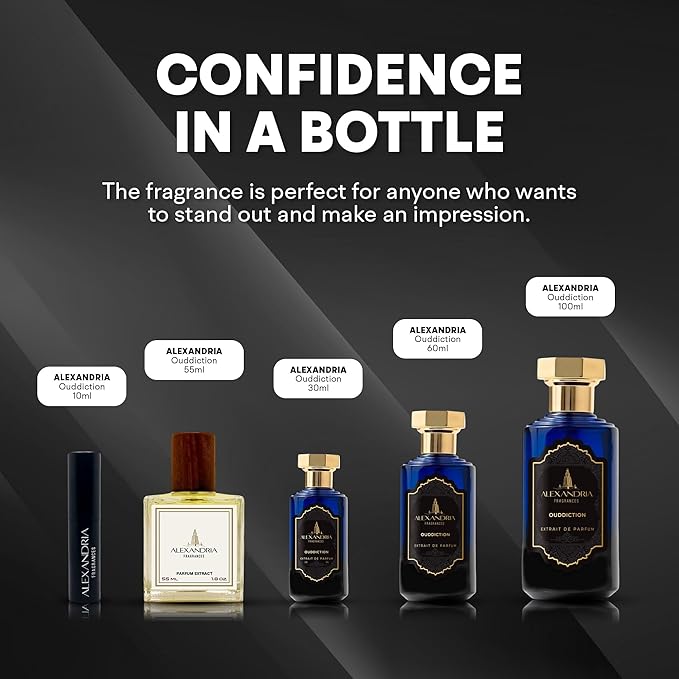 Alexandria Fragrances Ouddiction Perfume - Premium Parfum with Rich Oud and Leather Notes - Long Lasting Eau de Parfum for Men and Women - Luxury Men’s Cologne for Every Occasion - 10ml