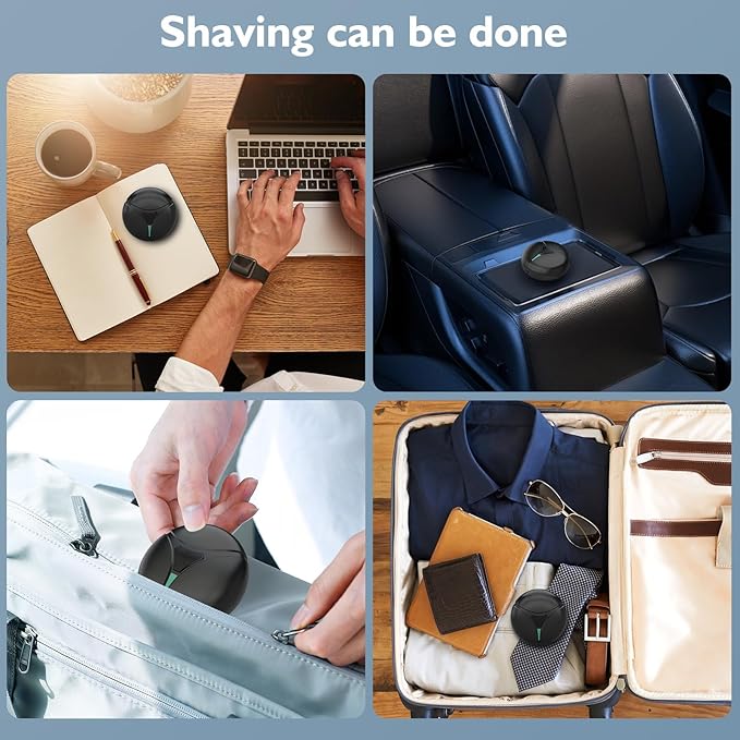 Mini Dual-Head Electric Shaver,Type-C Charging,Use for 30 Days,IPX7 Waterproof,8500RPM Motor,Electric Razor,Shaver for Men