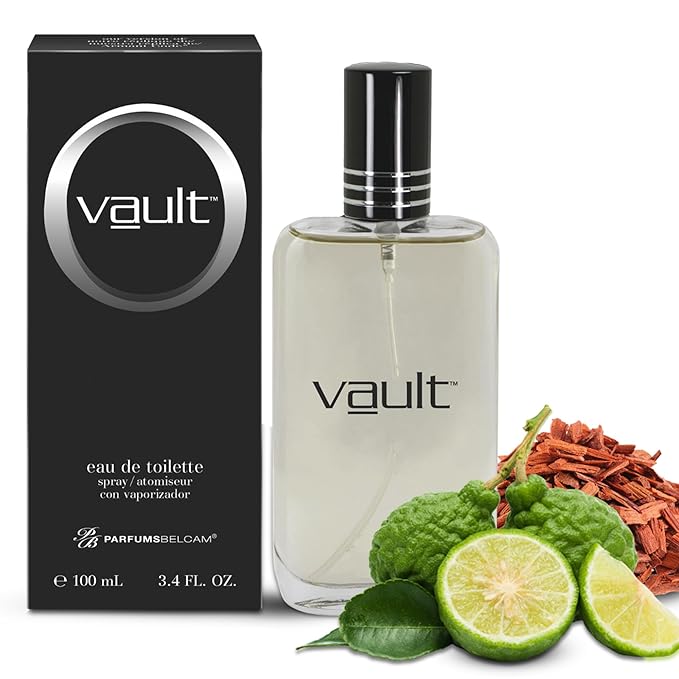 PB ParfumsBelcam Vault Eau De Toilette Spray for Men – Bold Fresh Musk with Bergamot, Sandalwood & Sweet Grass Notes, Long-Lasting Masculine Fragrance, Affordable Perfume – 3.4 Fl Oz