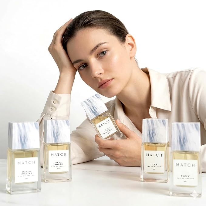 Match Imagine Eau de Parfum – Citrus Amber Woody Fragrance with Bergamot, Ginger & Frankincense – Long-Lasting Unisex Luxury Perfume 50ml / 1.7 fl oz