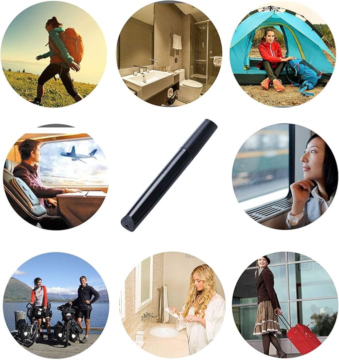 MiDubi Travel Toothbrush Case Plastic Toothbrush Holder Container Breathable Design with Air Hole Tube Cup Box for Home Daily Business Travel Camping School (Black)
