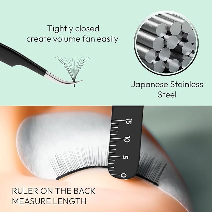 Eyesy Lash Ultimate Volume Lash Tweezer | Professional Volume False Lash Application Tool | Multi Shapes & Purposes Tweezers | Non-Slip Grip Tweezers (Purple)