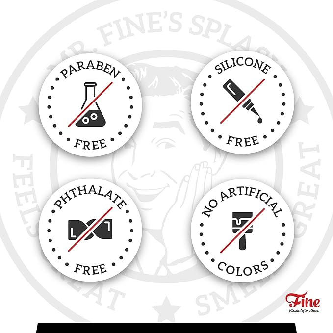 Mr. Fine Men's Aftershave - American Blend Fragrance, Soothing & Toning Post Shave Balm, Calms Razor Burn, Classic Barbershop Feel, Alcohol-Based Formula, Gentle for All Skin Types, 100ml