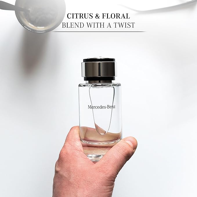 Mercedes Benz For Men - Elegant Fragrance With Woody, Sensual Musky Notes - Mesmerize The Senses With Original Luxury Men’s Eau De Toilette Spray - Endless Day Through Night Scent Payoff - 4 OZ