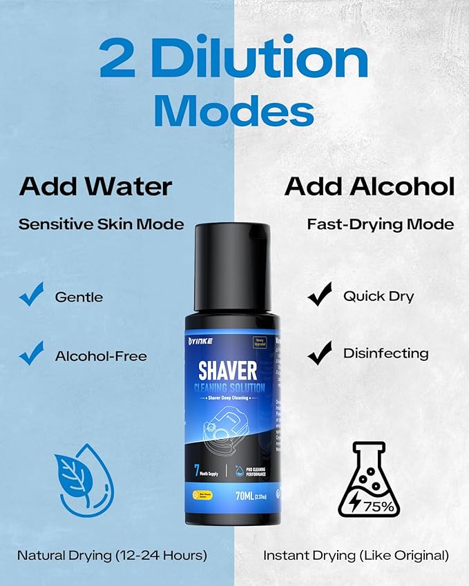 2 Pack Cleaner Fluid Refill 14 Month Supply for Braun Clean & Renew CCR, Shaver Cleaning & Care Refill Kit with Upgraded Formula for Gentle Deep Cleansing（cartridge NOT included）