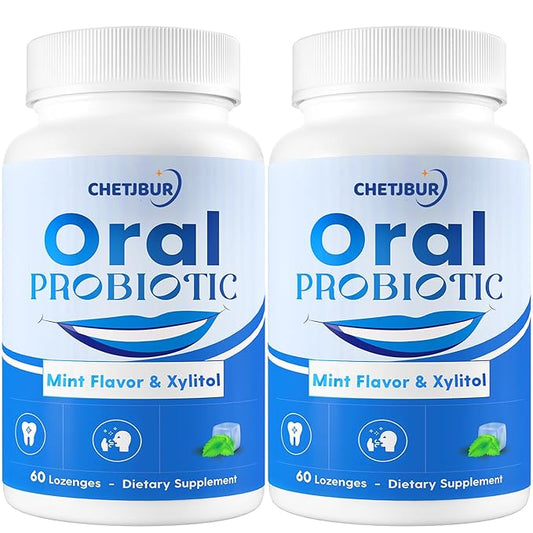 Oral Probiotics, 11 Billion CFU, with M18, A12, Oral Probiotics for Mouth Bad Breath for adults, Dry Mouth, Gum Health & Gum Restore, Chronic Halitosis, Fresh Breath, 120 Lozenges (Mint Flavor)