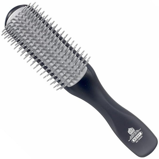 Kent KFM2 Gel Styling Hair Brush for Men - 9 Row Mens Hair Brush with Ionic Anti Static Bristles Great for a Daily Mens Styling Brush - Kent Brush Detangling and Smoothing Long or Thick Hair