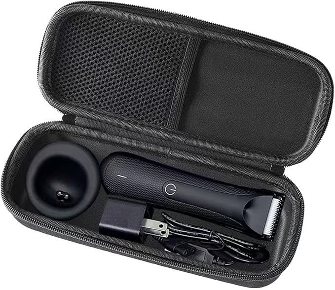Hard Case for Electric Groin Body Hair Trimmer and Accessories, Wet/Dry Shaver Groomer Grooming Face Bikini Razor, Fits Trimmers for Men - Case Only