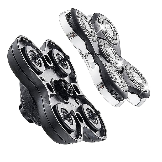 5 Blades Replacement Shaver Head Compatible with Skull Shaver Pitbull, Butterfly Kiss, and Palm Electric Razor 5 Blades(1Pack)