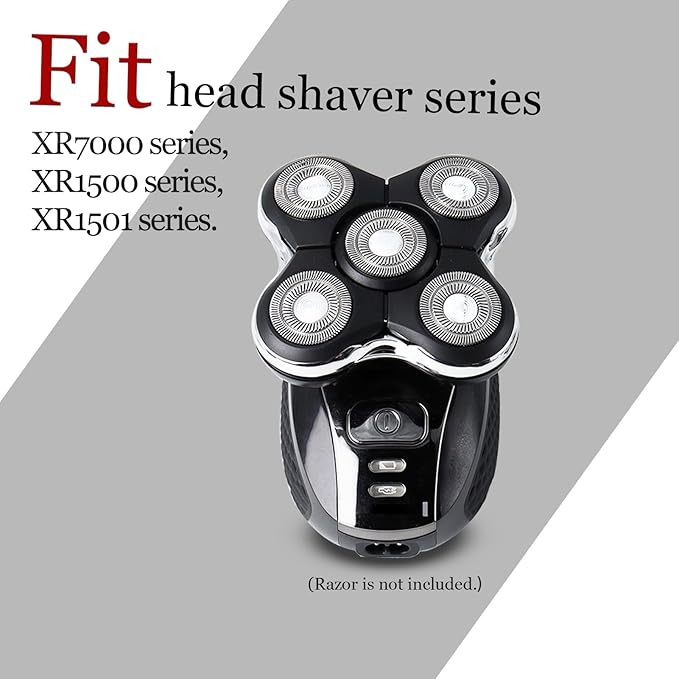 3 Pack Blade Pro Replacement Head Compatible with Remington Balder Pro XR7000, 5 Dual Track Shaver Heads for a Smooth and Close Shave with No-Irritation.