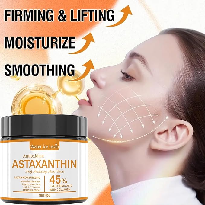 2PCS Astaxanthin Face Cream, Anti-Aging Face Moisturizer For Reduce Wrinkles & Fine Lines, Daily Repair Facial Moisturizing Cream for Women and Men Antioxidant and Nourish, All Skin Types