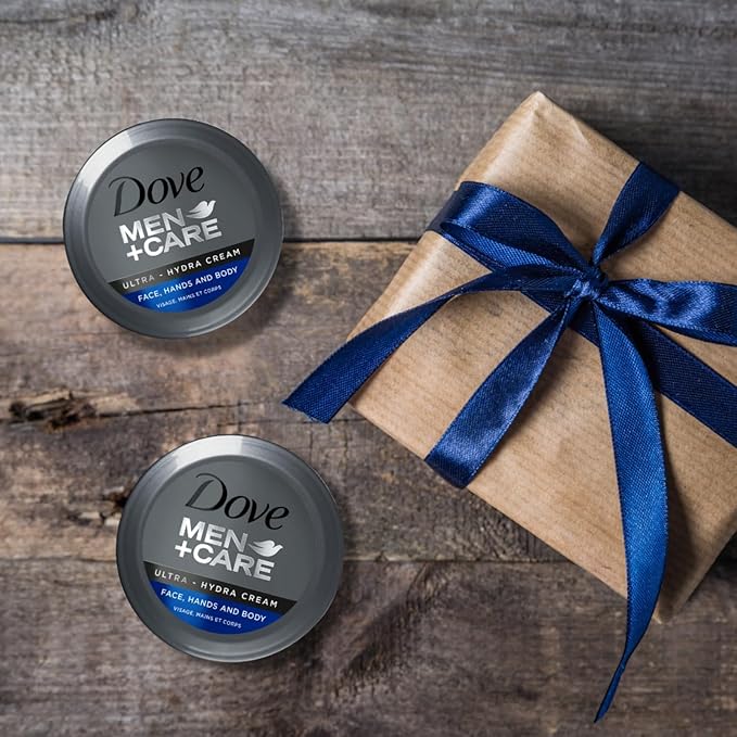 Dove Men+Care Ultra Hydra Cream Lotion, 3-In-1 Advanced Skin Care for Men, Face Cream, Hand & Body Lotion for Dry Skin, 2.53 Fl Oz (Pack of 12)