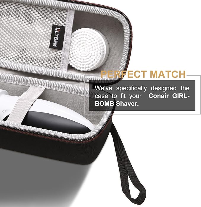LTGEM Hard Travel Storage Carrying Case for Conair GIRLBOMB Shaver and Body Polish Kit for Women - Travel Carrying Electric Razor Hard Case