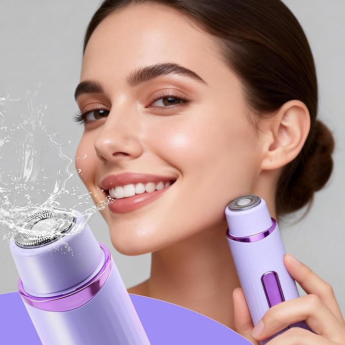 Bikini Trimmer for Women,2-in-1 Electric Shaver, Rechargeable Pubic Body Hair Trimmer Electric Shaver for Legs Body Hair,Dual Head Electric Razors Shaver, for Ladies Pubic, Face, Underarms, Legs