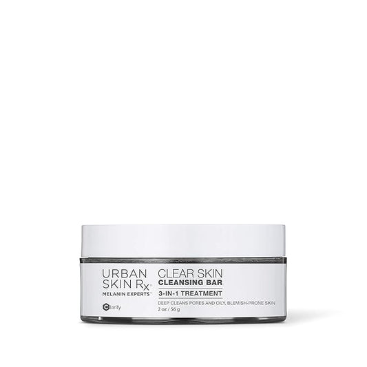 Urban Skin Rx® Clear Skin 3-in-1 Daily Treatment Cleansing Bar, Exfoliator + Clarifying Mask, Reduces Excess Oil, Clears Clogged Pores, Improves Appearance of Blemishes & Prevents Breakouts, 2.0 Oz