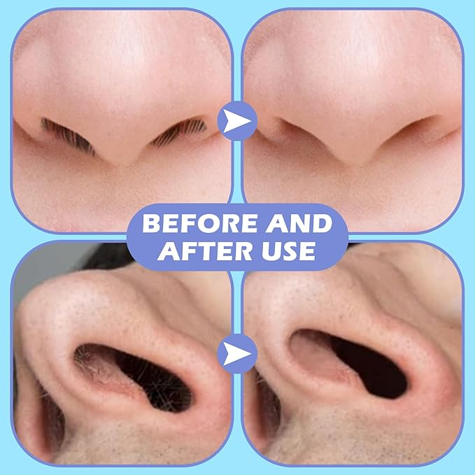 12 Pcs 2-in-1 Nasal Hair Cutter Double Sided Nose Hair Knife with Ear Picker and Soft Cleaning Brush 360° Rotating Portable Nostril Remover Trimmer Tool for Women and Men
