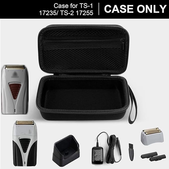 PAIYULE Case for Andis Profoil Lithium Plus Titanium Foil Shaver TS-1 17235/ TS-2 17255 Profoil, Travel Bag Fits for 17285/17280/17215 More Type Replacement with Foil Assembly Inner Cutters(Box Only)