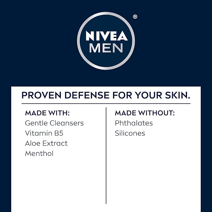 NIVEA MEN Maximum Hydration Face Wash, Face Wash with Provitamin B5 and Aloe Vera, Refreshes and Cleanses without Drying, 5 Fl Oz Tube