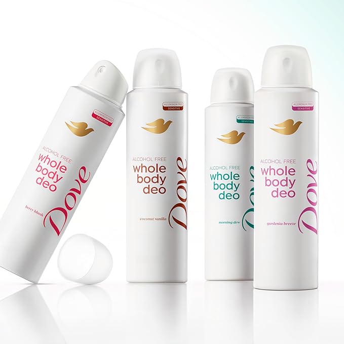 Dove Whole Body Deo Alcohol Free Deodorant Spray for Women Morning Dew 4 oz