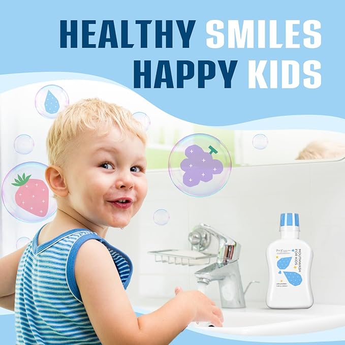 Mouthwash for Kids, New Generation P113+ Peptide Anti Cavity Mouth Rinse, 11.08 fl oz (Strawberry), 0